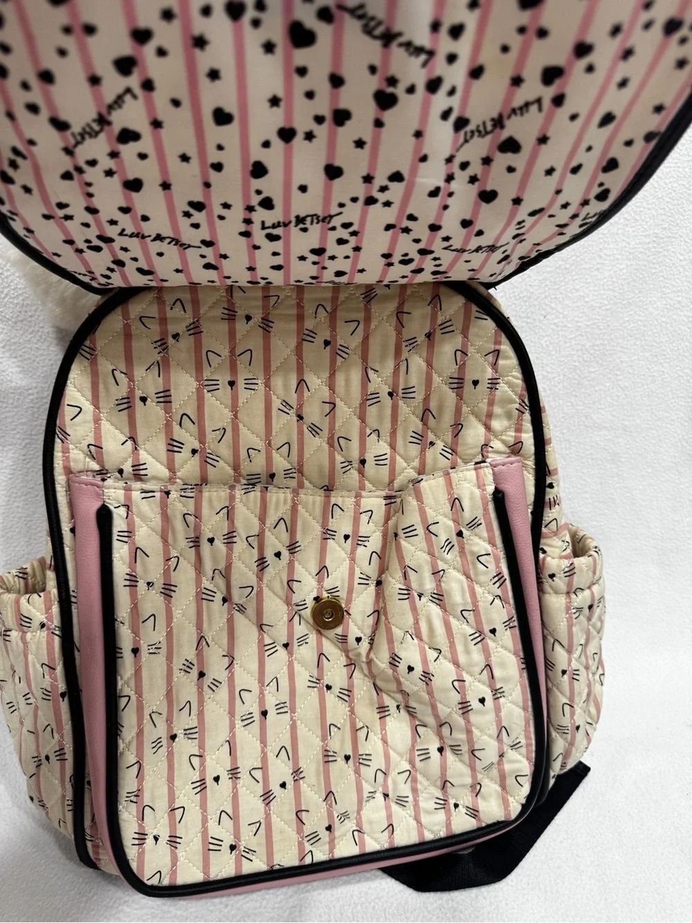 Betsey Johnson quilted backpack